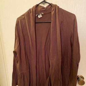 Chocolate Brown Metropolitan Long-Sleeve Cardigan Size 3X